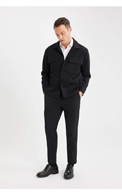 DeFacto Jogger Cepli Yazlık Kumaş Pantolon D7453AX25SPBK27