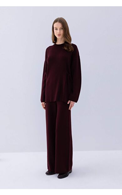 DeFacto Regular Fit Beli Lastikli Cepli Düz Basic Düz Paça Triko Pantolon