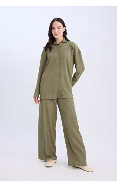 DeFacto Traditional Straight Fit Bürümcük Pantolon