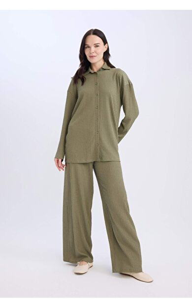 DeFacto Traditional Straight Fit Bürümcük Pantolon