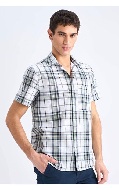 DeFacto Regular Fit Polo Yaka Kısa Kollu Gömlek D7553AX25SPWT34