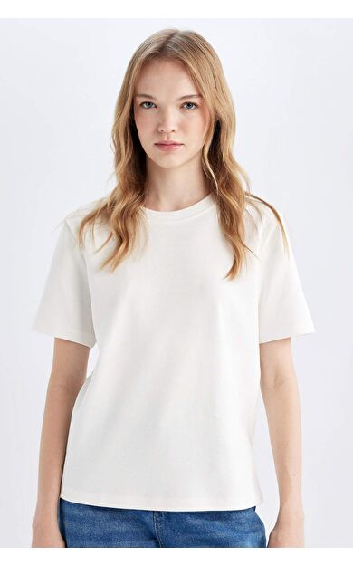 Regular Fit Bisiklet Yaka Kısa Kollu Tişört