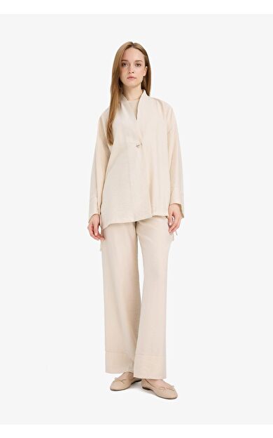 DeFacto Wide Leg Krinkıl Kumaş Pantolon D7591AX25SMBG74