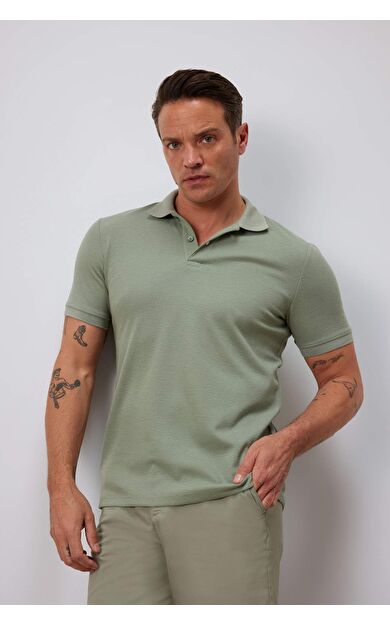 DeFacto Regular Fit Kısa Kollu Waffle Polo Tişört D7652AX25SPKH434