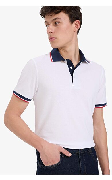 DeFacto Slim Fit Dar Kesim Kısa Kollu Polo Tişört D7666AX25SPWT34
