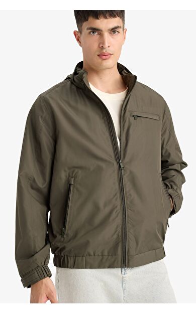 Su İtici Regular Fit Dik Yaka Pamuk Astarlı Fermuarlı Mont D7669AX25AUKH260