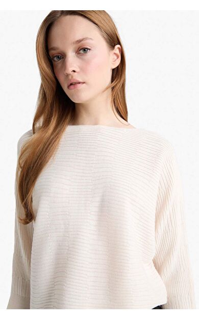 Kayık Yaka Triko Kazak D7670AX25WNER105