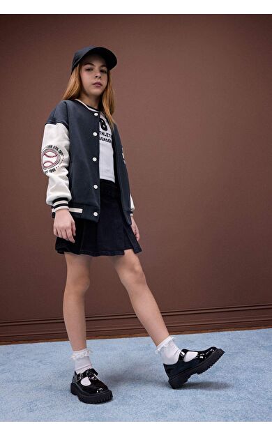 DeFacto Kız Çocuk Kemerli Jean Şort Etek