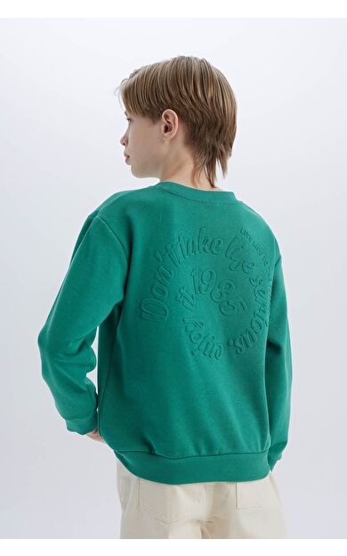 DeFacto Erkek Çocuk Regular Fit Bisiklet Yaka Sweatshirt D7711A825SPGN763