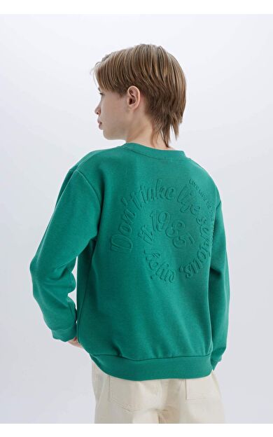 DeFacto Erkek Çocuk Regular Fit Bisiklet Yaka Sweatshirt D7711A825SPGN763