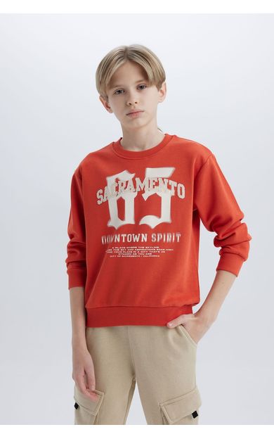 DeFacto Erkek Çocuk Regular Fit Bisiklet Yaka Sweatshirt D7712A825SPOG605