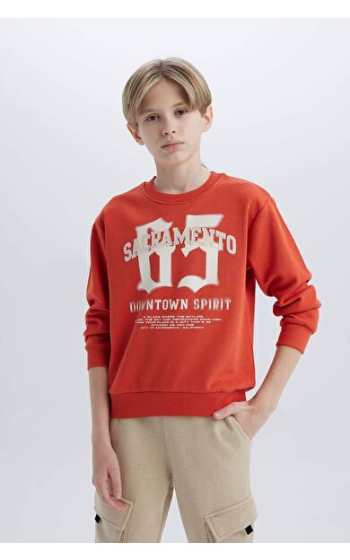 DeFacto Erkek Çocuk Regular Fit Bisiklet Yaka Sweatshirt D7712A825SPOG605