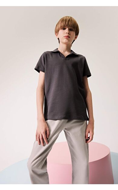 DeFacto Erkek Çocuk Apaş Yaka Kısa Kollu Polo Tişört D7755A825SMAR161