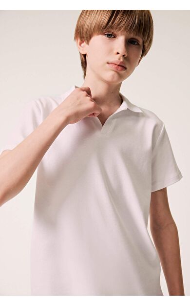 DeFacto Erkek Çocuk Apaş Yaka Kısa Kollu Polo Tişört D7755A825SMWT34