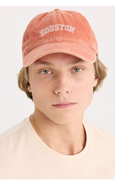 Unisex Etiket Baskılı Jean Beyzbol Basketbol Şapkası