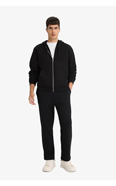 DeFacto Regular Fit Eşofman Altı Basic Düz Cepli Beli Bağcıklı Düz Paça D7836AX25SPBK81