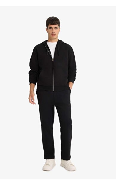 DeFacto Regular Fit Eşofman Altı Basic Düz Cepli Beli Bağcıklı Düz Paça D7836AX25SPBK81