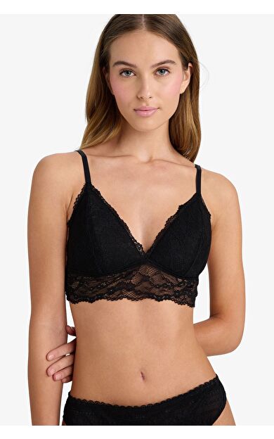 DeFacto Pedli Dantelli Bralet Fall in Love D7843AX25WNBK27