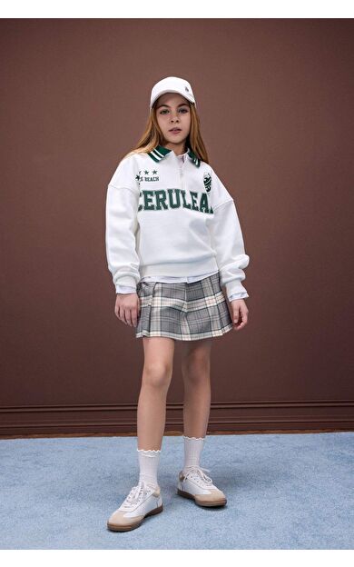 Kız Çocuk Kareli Pileli Etek D7860A825SPGR261