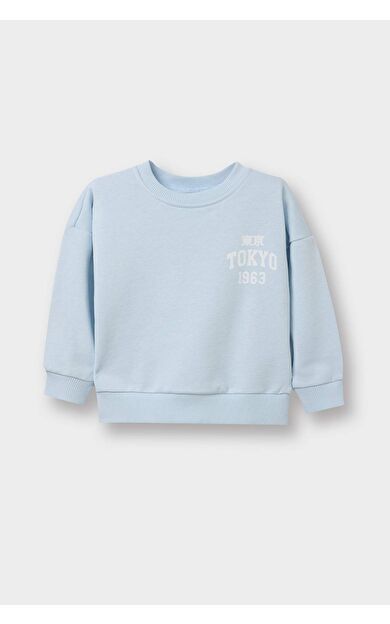 DeFacto Erkek Bebek Oversize Baskılı Sweatshirt