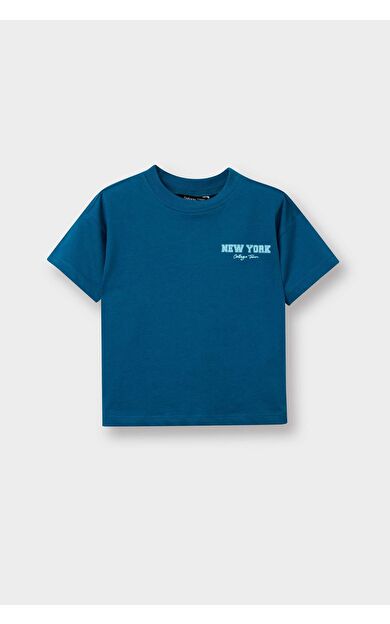 DeFacto Regular Fıt Slogan Desenli Kısa Kollu Tişört Erkek Bebek