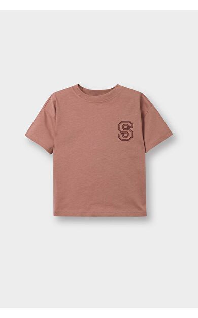 Regular Fıt Slogan Desenli Kısa Kollu Tişört Erkek Bebek