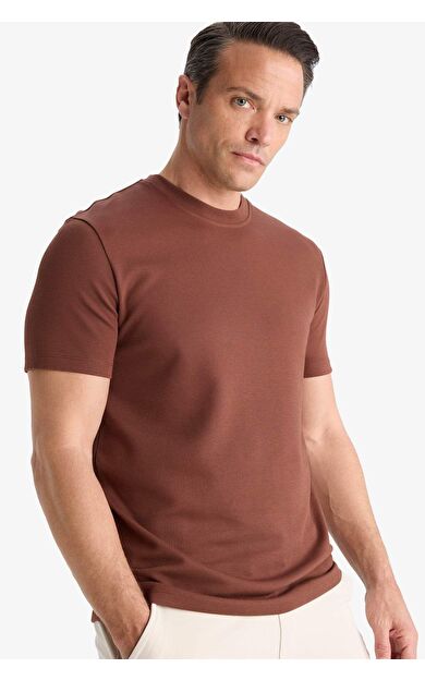 DeFacto Regular Fit Bisiklet Yaka Kısa Kollu Twill Tişört