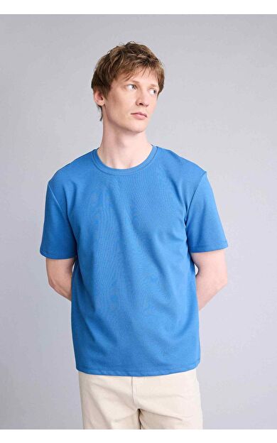 DeFacto Regular Fıt Bisiklet Yaka Twill Kısa Kollu Tişört