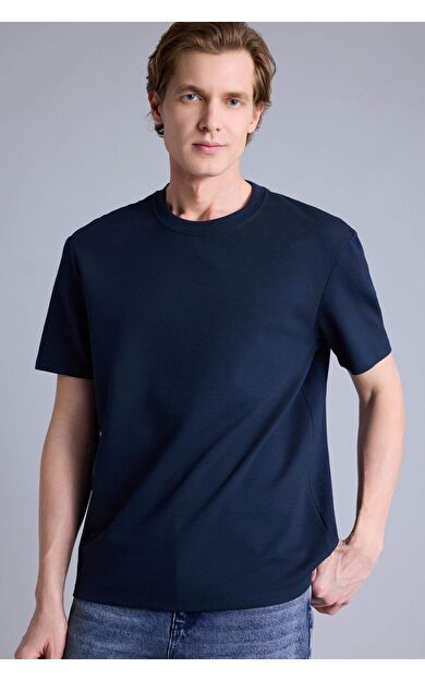 DeFacto Regular Fıt Bisiklet Yaka Twill Kısa Kollu Tişört