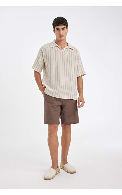 DeFacto Relax Fit Pamuklu Bermuda Şort D7916AX24SMBN534