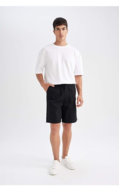 DeFacto Relax Fit Pamuklu Bermuda D7917AX24SMBK81