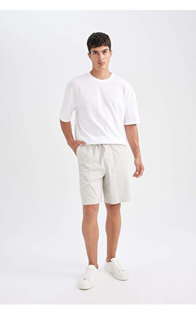 Relax Fit Pamuklu Bermuda Şort