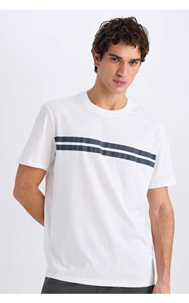 DeFacto New Regular Fit Bisiklet Yaka Kısa Kollu Tişört D7923AX25SPWT34