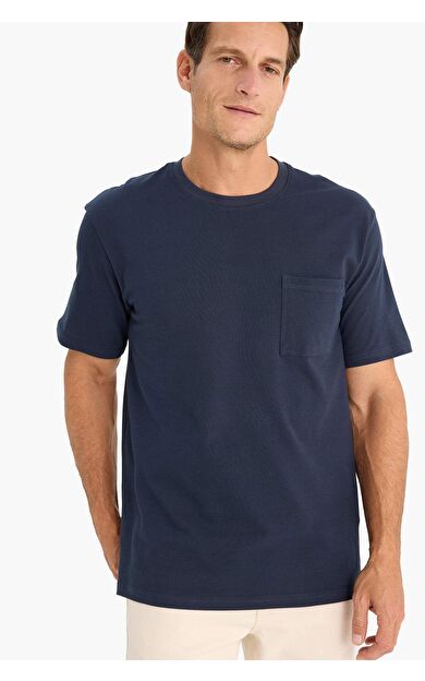 DeFacto New Regular Fit Bisiklet Yaka Kısa Kollu Basic Düz Pike Tişört D7931AX25SPNV71