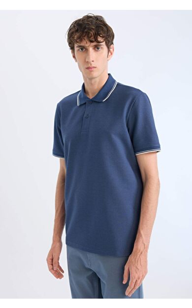 DeFacto Regular Fit Polo Yaka Kısa Kollu Waffle Polo Tişört D7932AX25SPIN179
