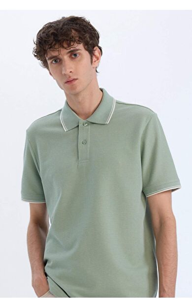 DeFacto Regular Fit Kısa Kollu Waffle Polo Tişört D7932AX25SPKH434