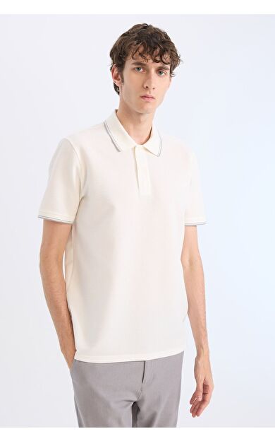 DeFacto Regular Fit Polo Yaka Kısa Kollu Waffle Polo Tişört D7932AX25SPWT32