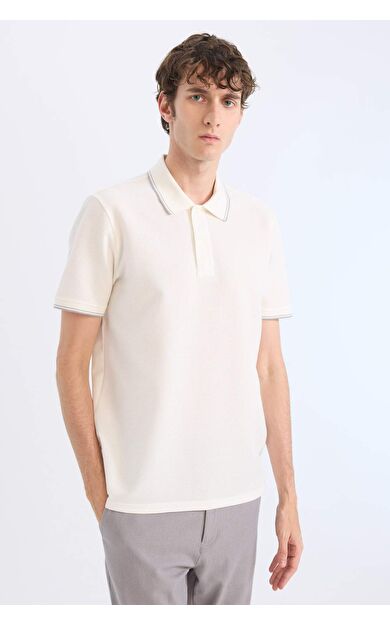 DeFacto Regular Fit Polo Yaka Kısa Kollu Waffle Polo Tişört D7932AX25SPWT32