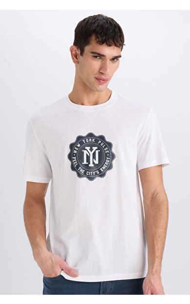 DeFacto New Regular Fit Bisiklet Yaka Kısa Kollu Tişört D7935AX25SPWT34