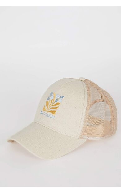 Kadın Etiket Baskılı Dokuma Beyzbol Basketbol Şapkası