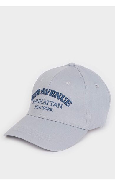 DeFacto Kadın Etiket Baskılı Dokuma Beyzbol Basketbol Şapkası D7987AX25SMBE106