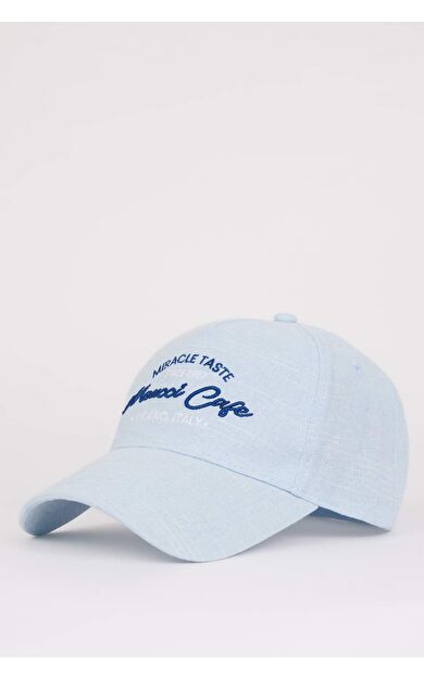 DeFacto Kadın Etiket Baskılı Dokuma Beyzbol Basketbol Şapkası D7992AX25SMBE106