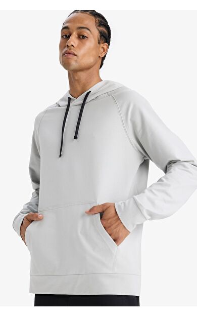 DeFacto DeFactoFit Standart Fit Kapüşonlu Sporcu Sweatshirt D8014AX25SPGR91