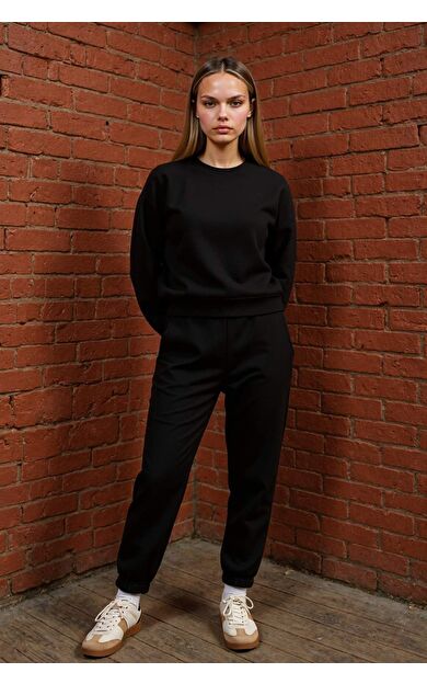 DeFacto Regular Fit Normal Kalıp Basic Düz İçi Kalın Polarlı Eşofman Takımı