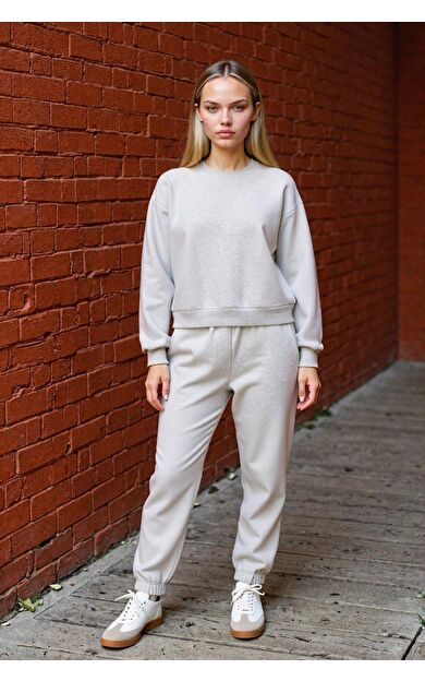 DeFacto Regular Fit Normal Kalıp Basic Düz İçi Kalın Polarlı Eşofman Takımı