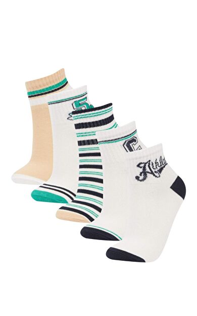 Erkek Çocuk 5'li Pamuklu Soket Çorap