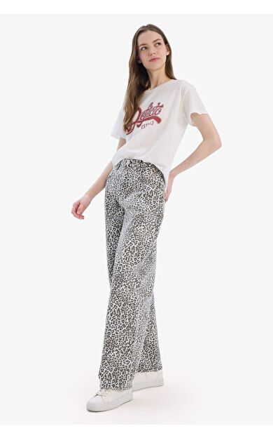 DeFacto Baggy Fit Kışlık Gabardin Pantolon Yüksek Bel Standart Boy