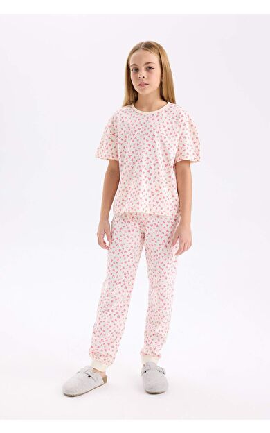 DeFacto Kız Çocuk Regular Fit 2'li Pijama Takımı D8197A8NSER99