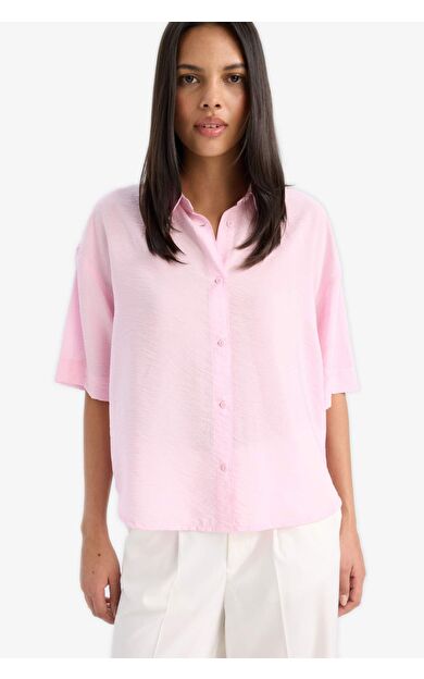Oversize Geniş Kalıp Kısa Kollu Gömlek