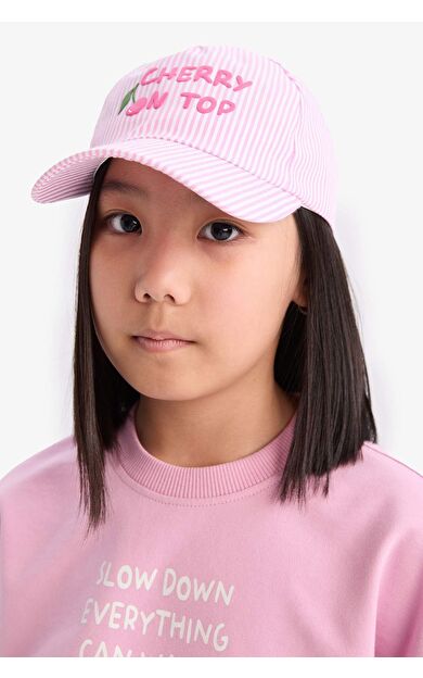 DeFacto Kız Çocuk Çizgili Cap Şapka